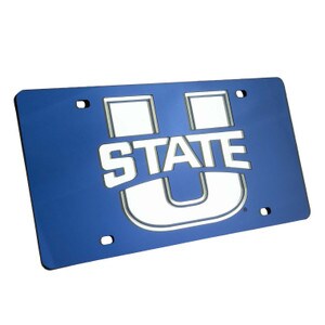 U-State Acrylic License Plate Cover Navy and silver